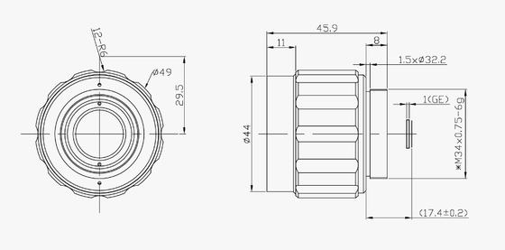 FWD-35 35mm EFL LWIR 8-12μm波長とアテルマライズされたデザインのモーター化されたズームレンズ