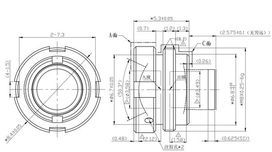 FWD-4.3 4.3mm F1.2 256×192@12μm LWIR モーター化ズームレンズ 熱画像用波長8-12μm